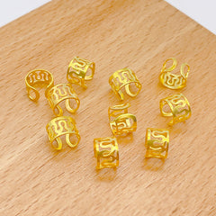 10pcs Viking Hair Beads Spiral Coils Dreadlock Braids Rings Clips