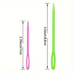 24pcs Random Big Eye Stitching Plastic Sewing Needles