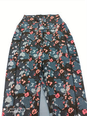 Geometric Print Tummy Control Fitness Pants High Waist