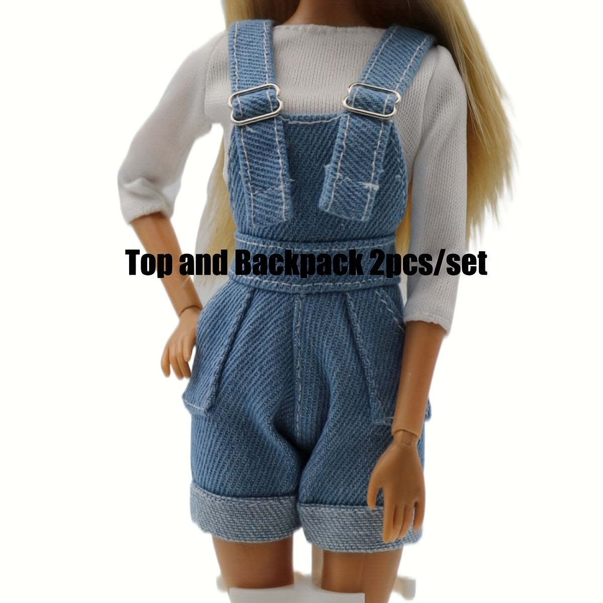 Denim Doll Costume Set 2pcs for 11.81 Inch Dolls