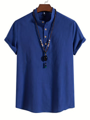 Men's Casual Short Sleeve Shirt for Summer Vacation Resort
