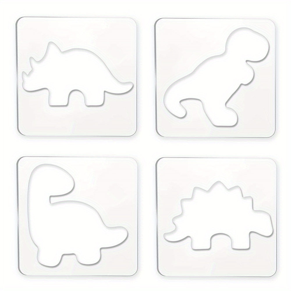 4pcs Acrylic Dinosaur Quilting Templates Set Sewing Tools Kit
