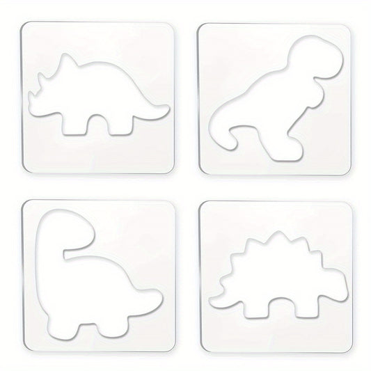 4pcs Acrylic Dinosaur Quilting Templates Set Sewing Tools Kit