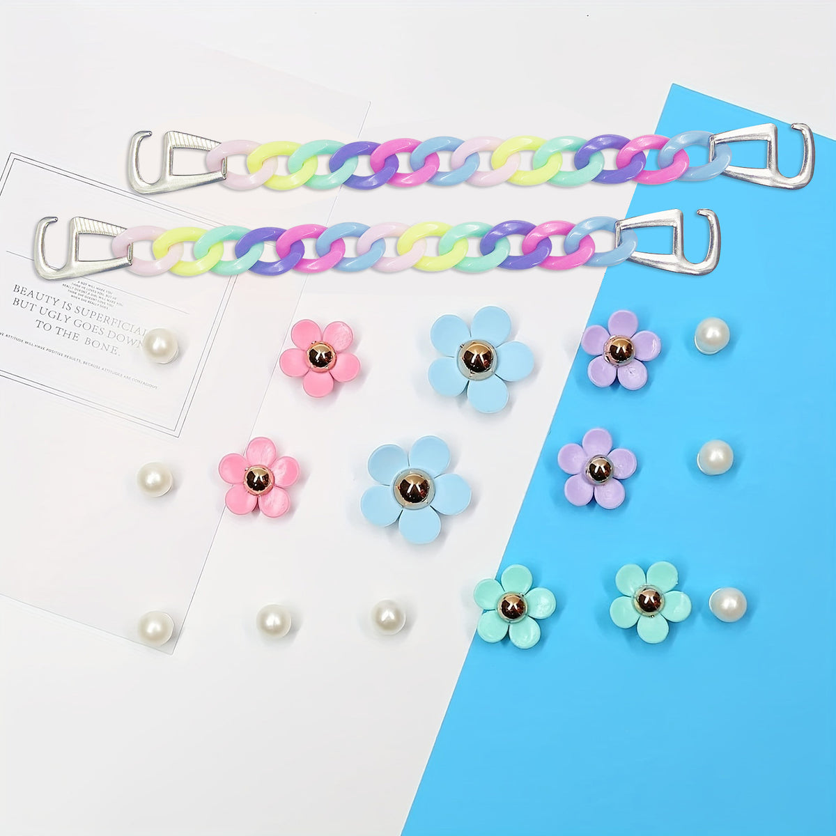 18pcs Flower Shoe Charms DIY Pins for Shoes