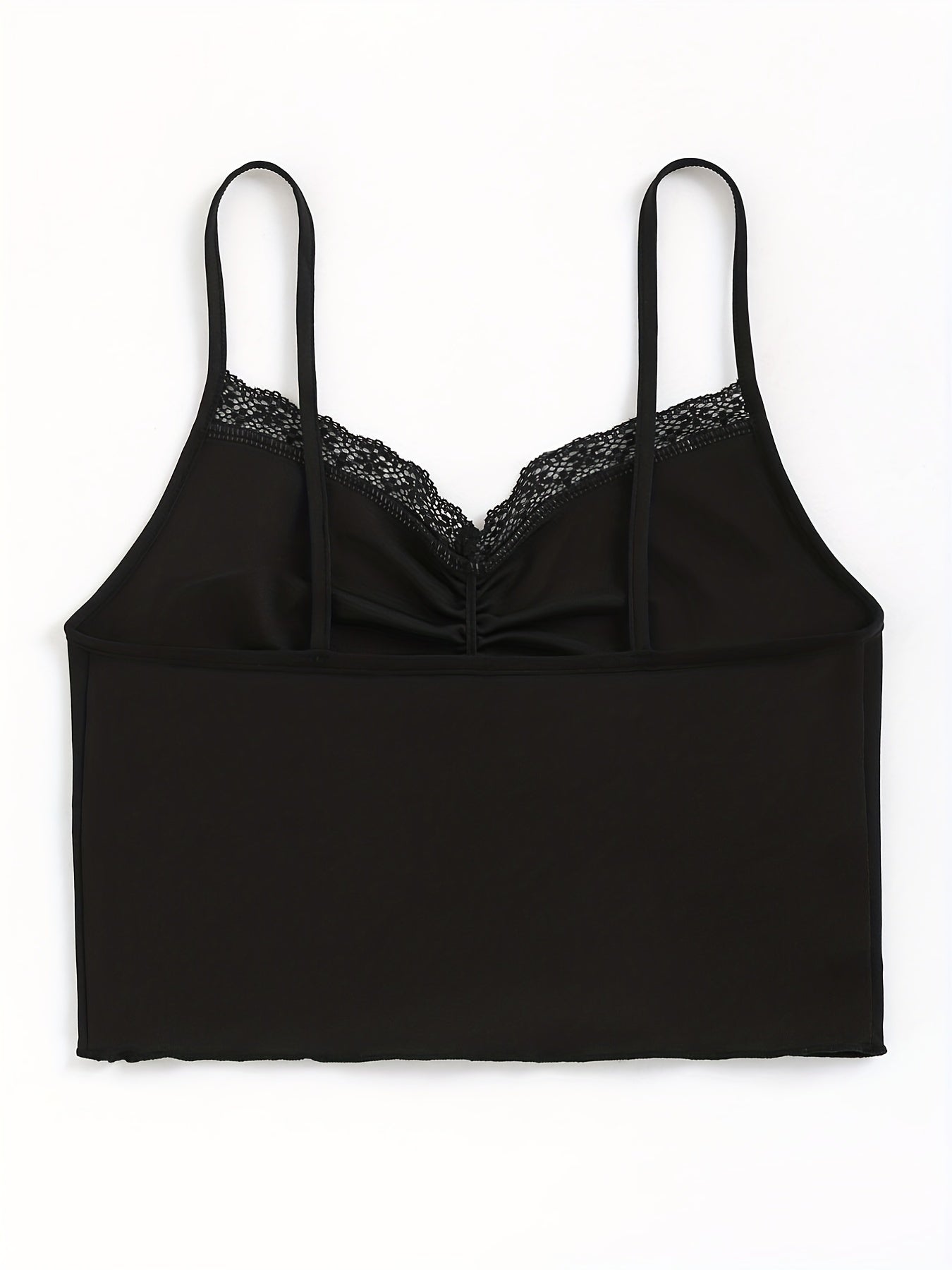 2pcs Lace Stitching Cami Tops V Neck All match Top