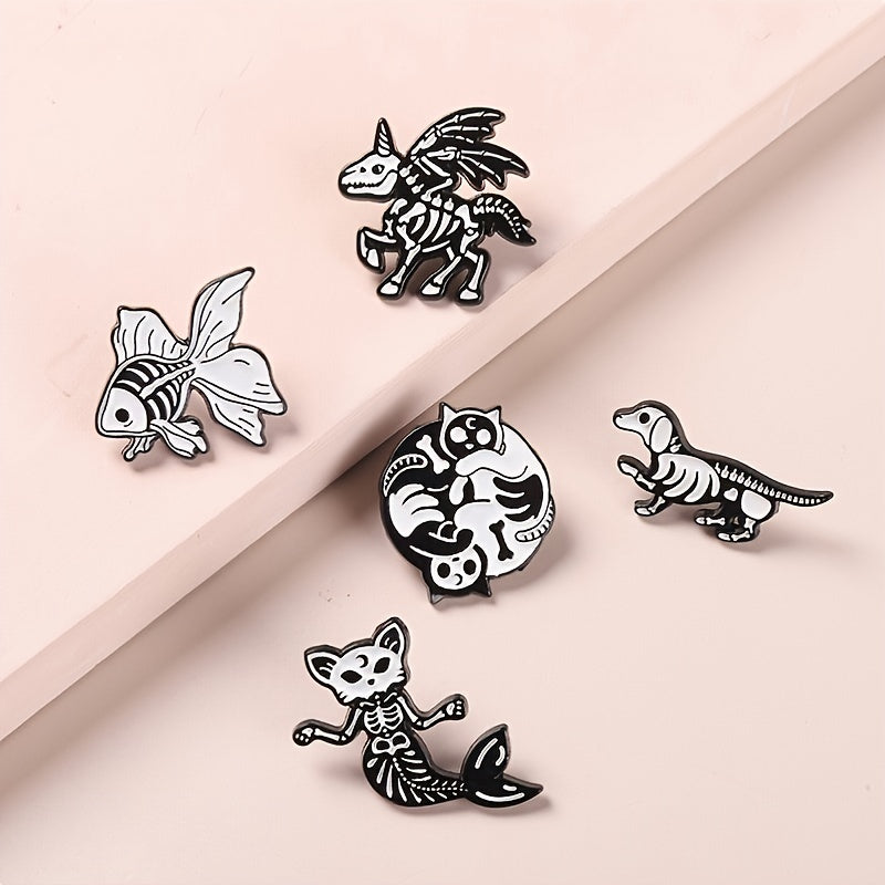 Punk Enamel Pin Badges Set