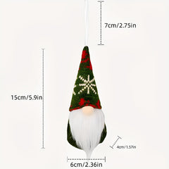 3pcs Christmas Tree Hanging Dwarf Decorations Plush Santa Claus Elf