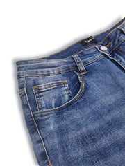 Floral Embroidery Flared Leg Jeans