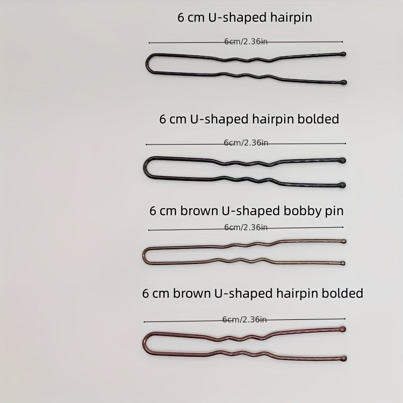 50pcs U-shaped Hairpin for Chignon Bun Hair Styling