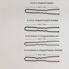 50pcs U-shaped Hairpin for Chignon Bun Hair Styling