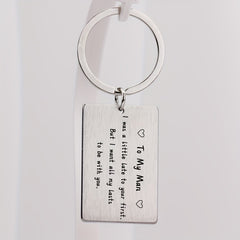 Engraved Love Quote Keyring For Men - Couples Gift