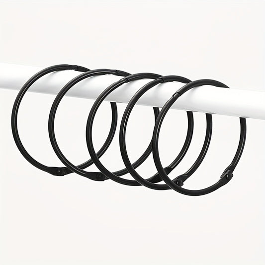 10pcs Metal Shower Curtain Rings Curtain Hanging Hooks