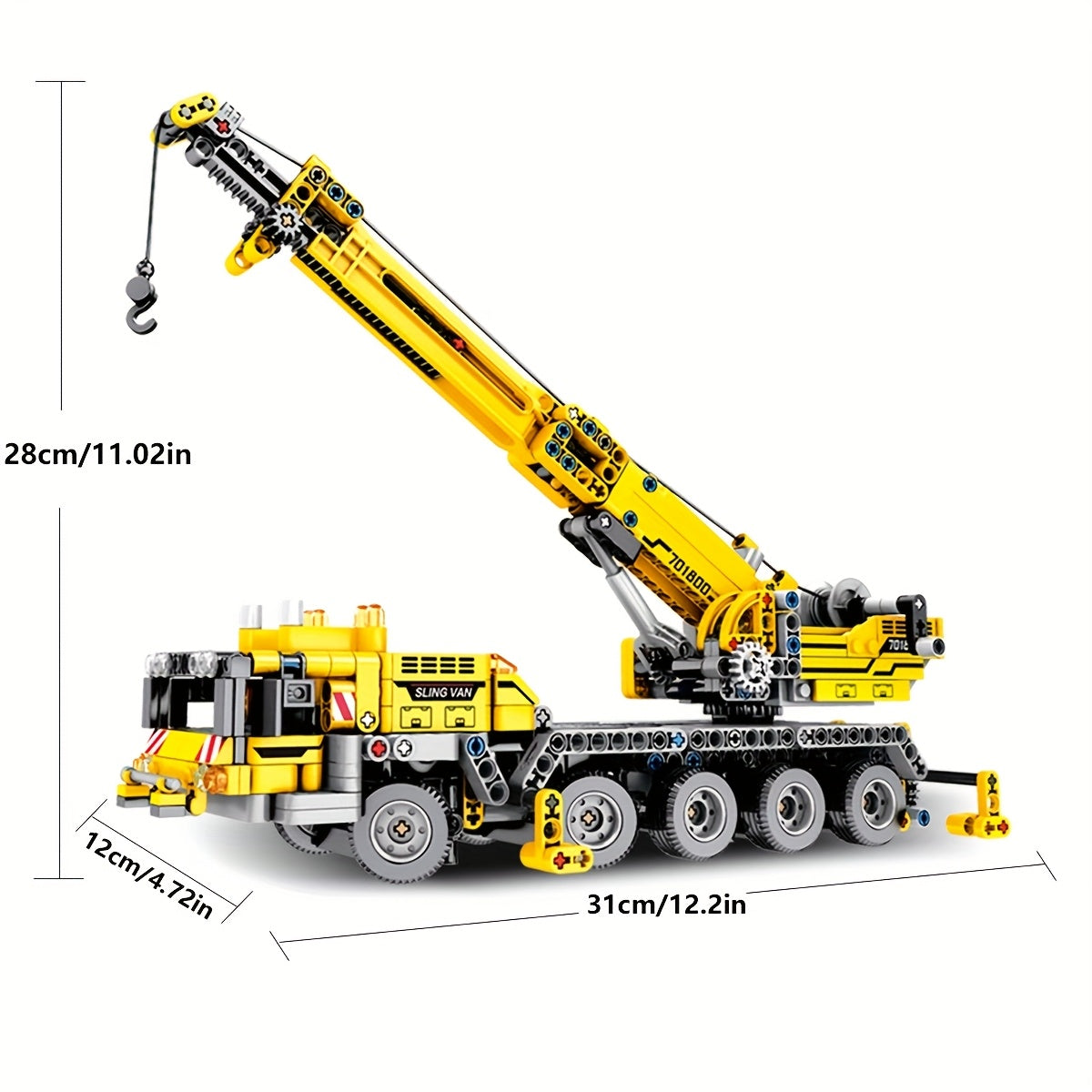 1008pcs City Crane Construction Set Urban Series Engineering Vehicle Building