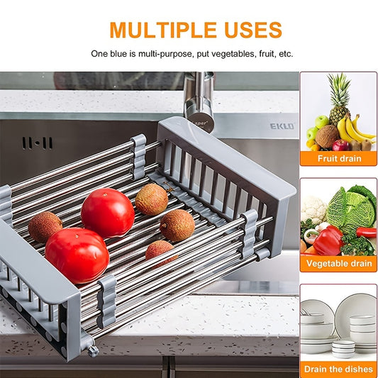 Retractable Stainless Steel Sink Shelf