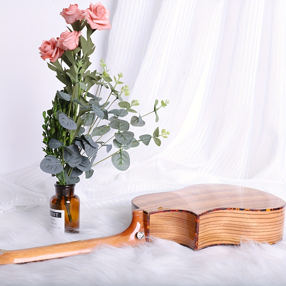 26 Inch Ebony Wood Ukulele for Beginners