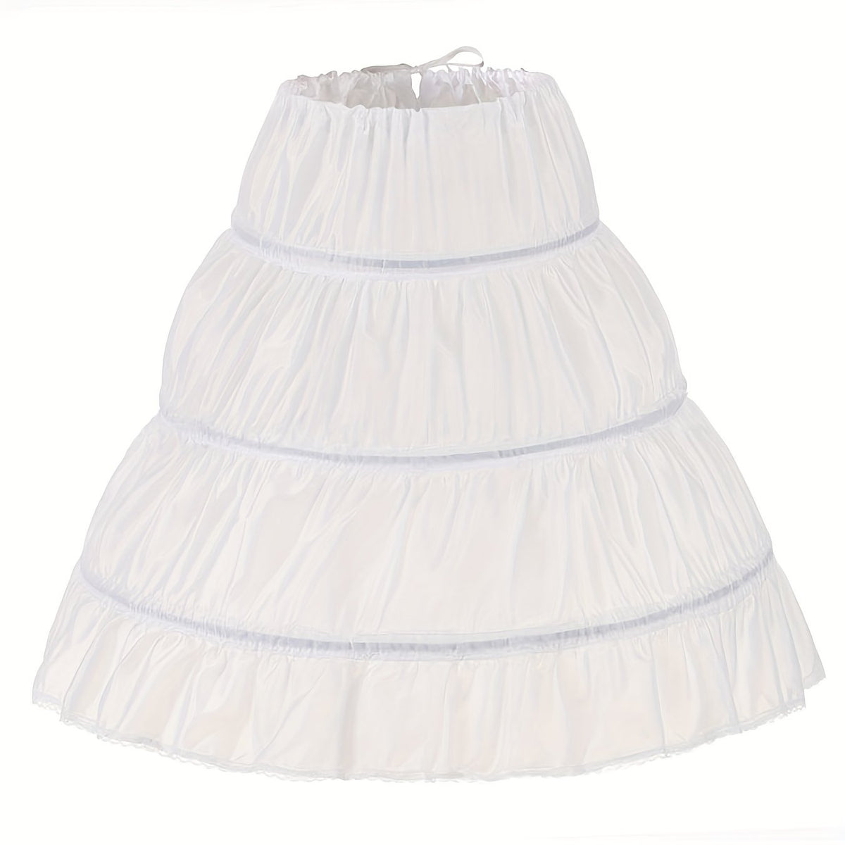 Girls 3-Hoop Petticoat Full Slip Skirt for Flower Girl