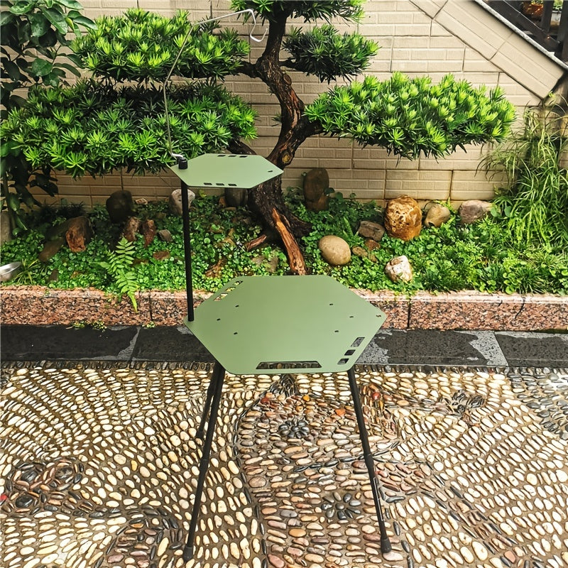 Hexagonal Foldable Tactical Table Aluminum Alloy Nylon Double Layered