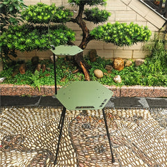 Hexagonal Foldable Tactical Table Aluminum Alloy Nylon Double Layered