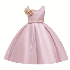 Sequins Bow Flower Princess Dress for Toddler Girls