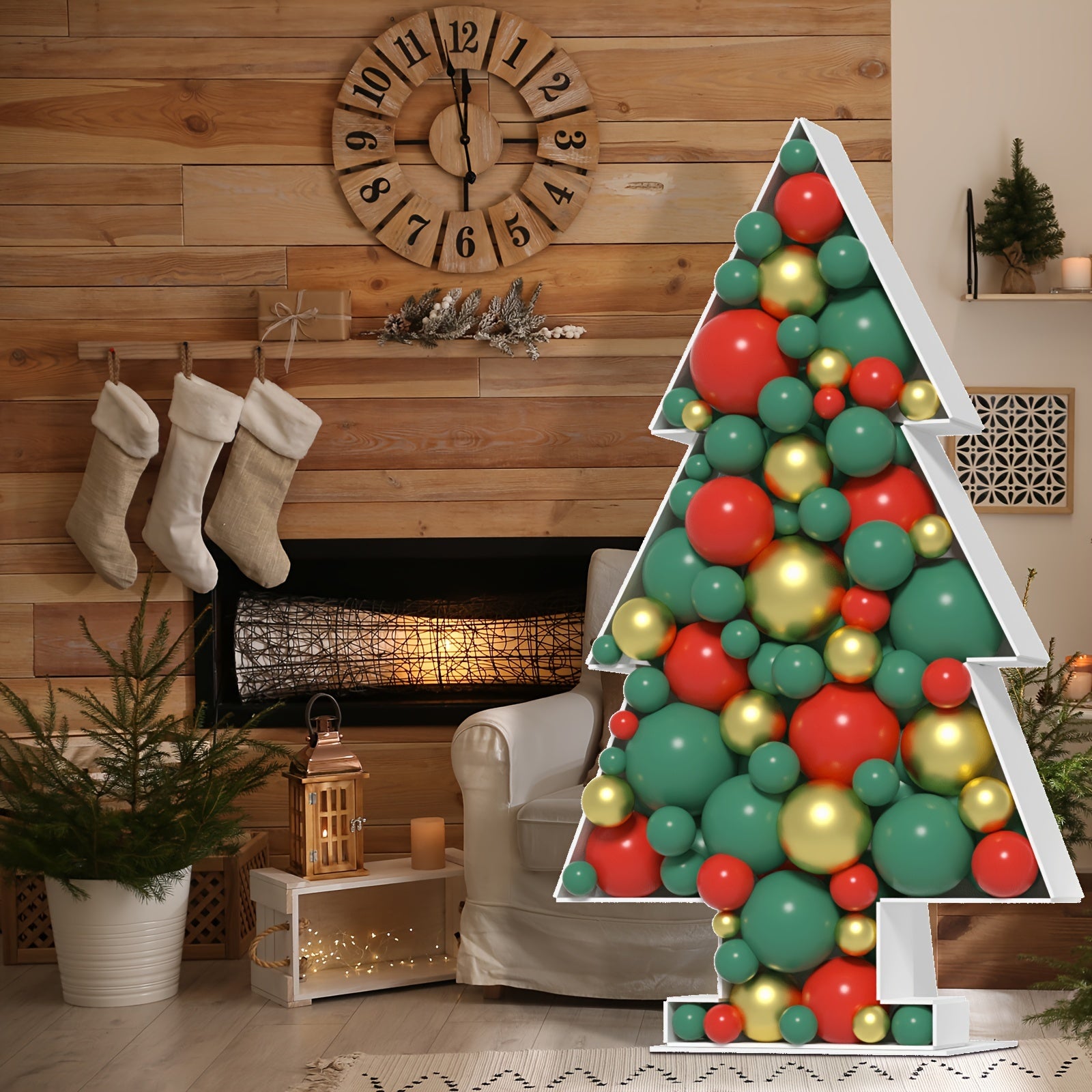 DIY Mosaic Christmas Tree Marquee Decorations