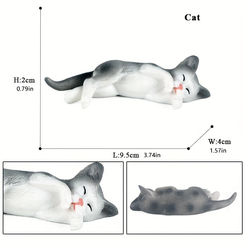 Handcrafted Simulated Cat Model Toy Solid Static Spotted Orange Cat