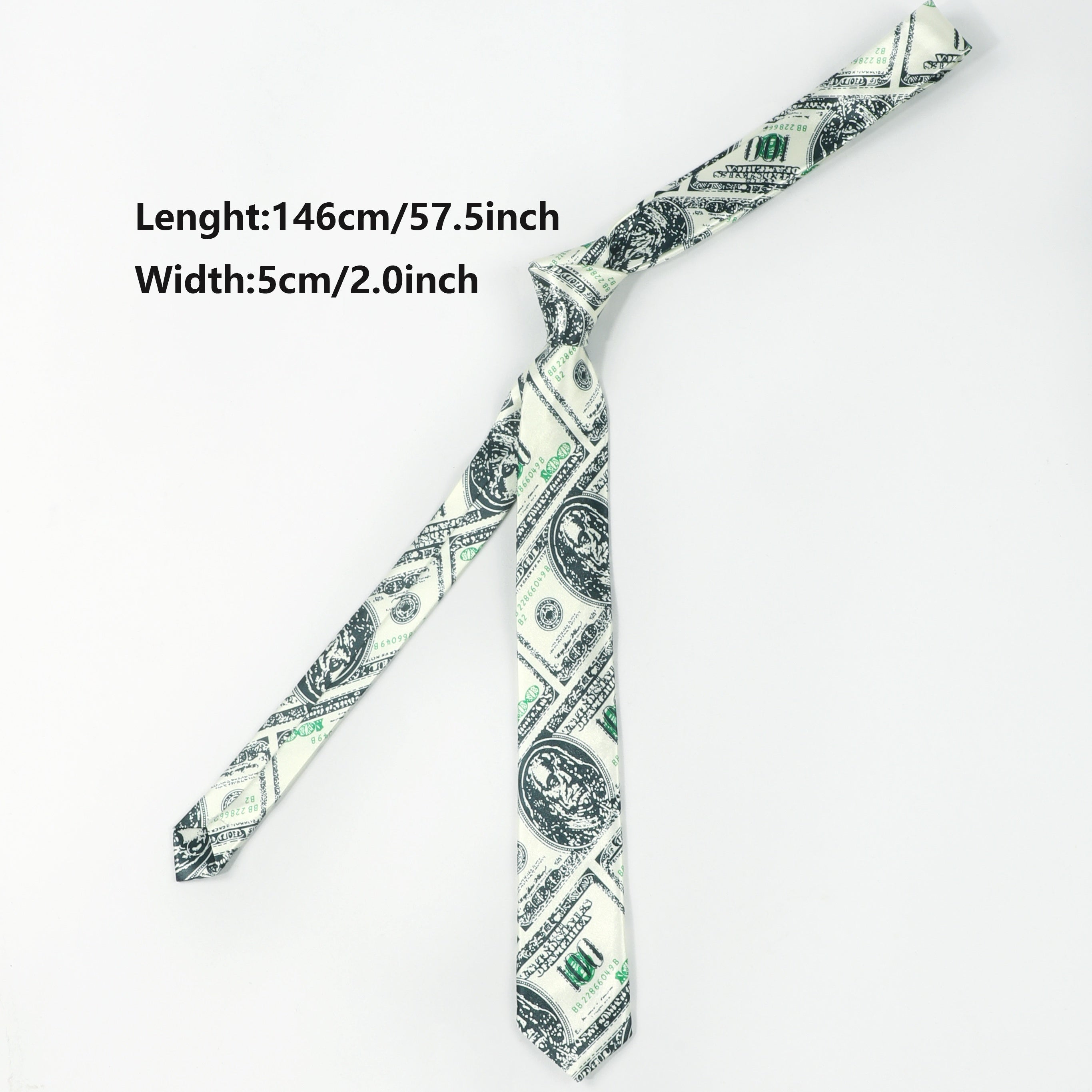 1pc Men's Funny Coin Pattern Tie Party Wedding Necktie