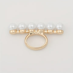 Faux Pearl Scarf Shawl Buckle Clip T shirt Tie Clips