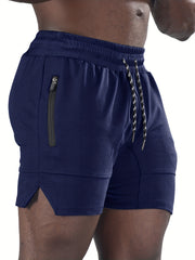 Men's Quick Dry Comfy Shorts with Zipper Pockets