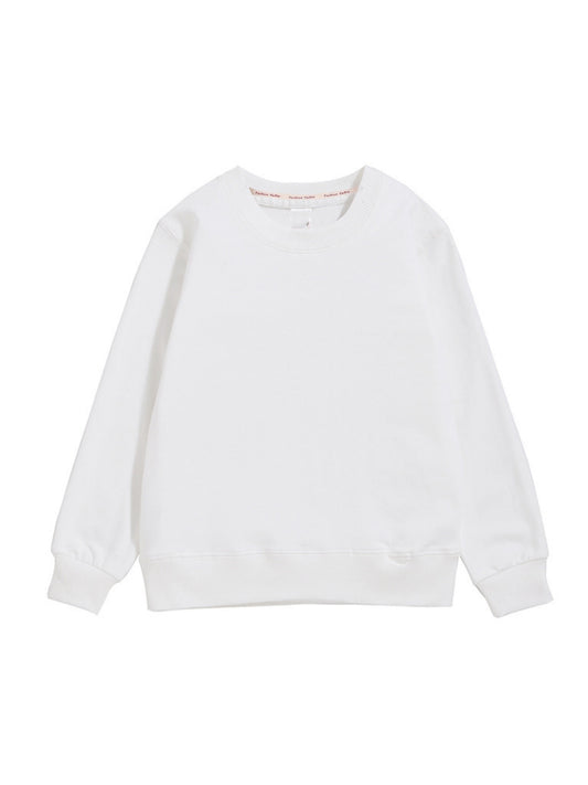 Kids Crewneck Sweatshirts Casual Solid T Shirt Pullover Tops Long Sleeve