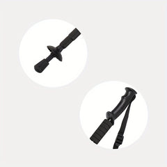 Telescopic Foldable Mountaineering Stick with Straight Handle