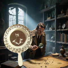 Spy Decoder Wheel Artificial Wood Letter and Number Code Hidden Message Tool