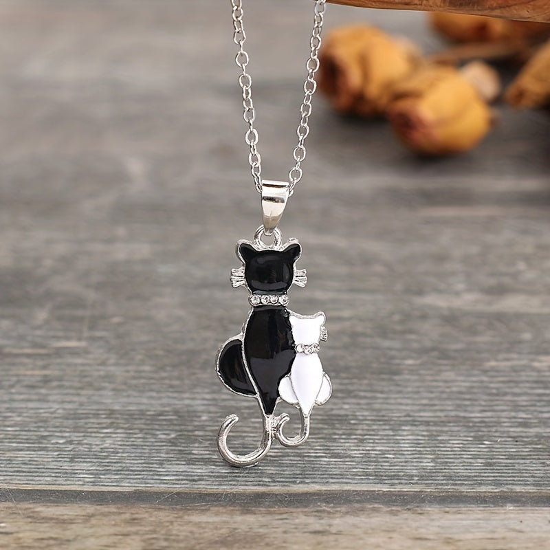Kitten Cat Pendant Necklace For Women Girls