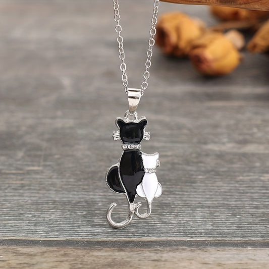 Kitten Cat Pendant Necklace For Women Girls