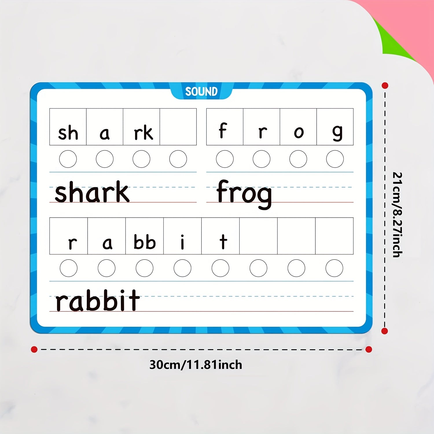10 Pack Phonemic Awareness & Phonics Dry Erase Board