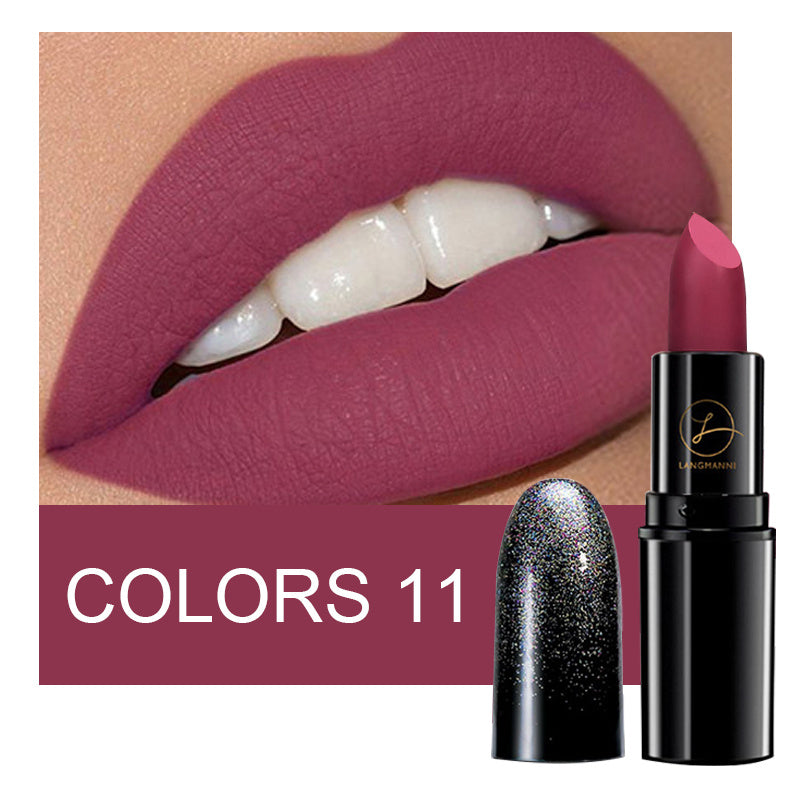 Longwear Matte Lipstick 6 Colors Waterproof Velvet Finish