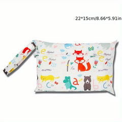 Waterproof Wet Dry Nappy Zipper Handbag Printed Baby Diaper Bag