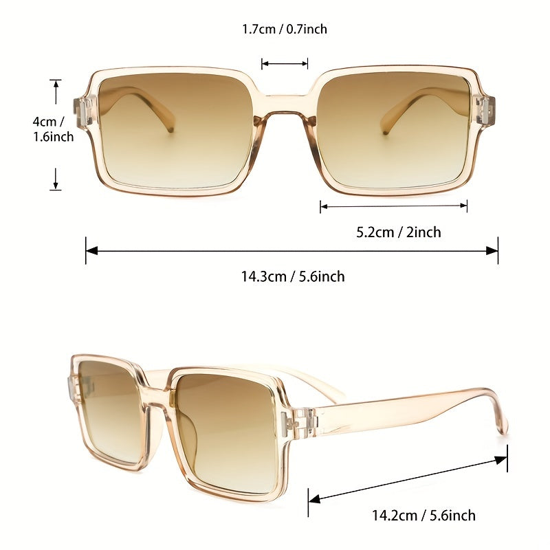 3 Pairs Square Sunglasses Unisex Anti Glare UV400 Shades for Driving