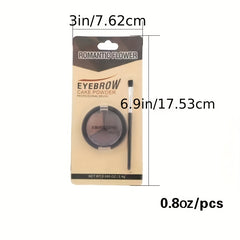 3-Color Eyebrow Powder Set with Brush - Waterproof & Long-Lasting