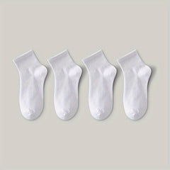 Women's Ribbed Short Socks Breathable & Comfy Stockings