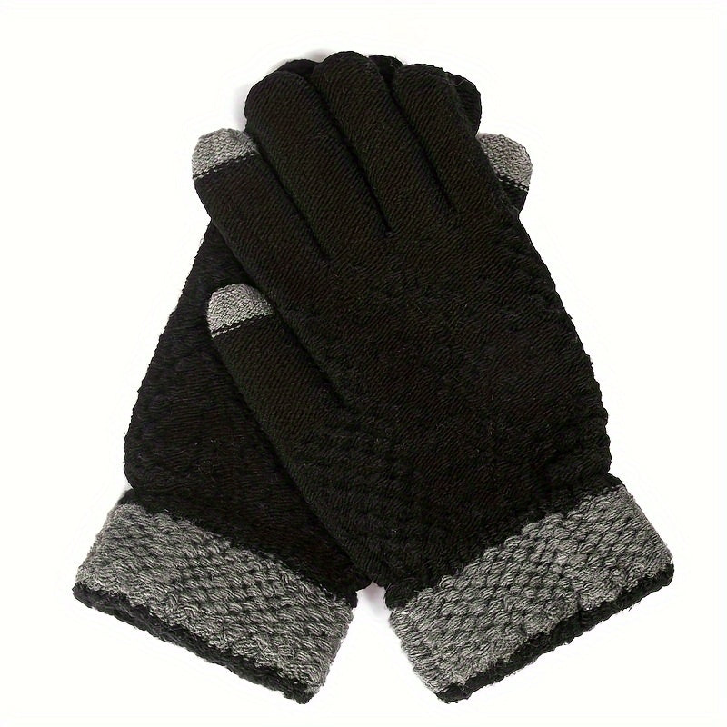Warm Touch Screen Knitted Gloves for Winter Cycling Driving