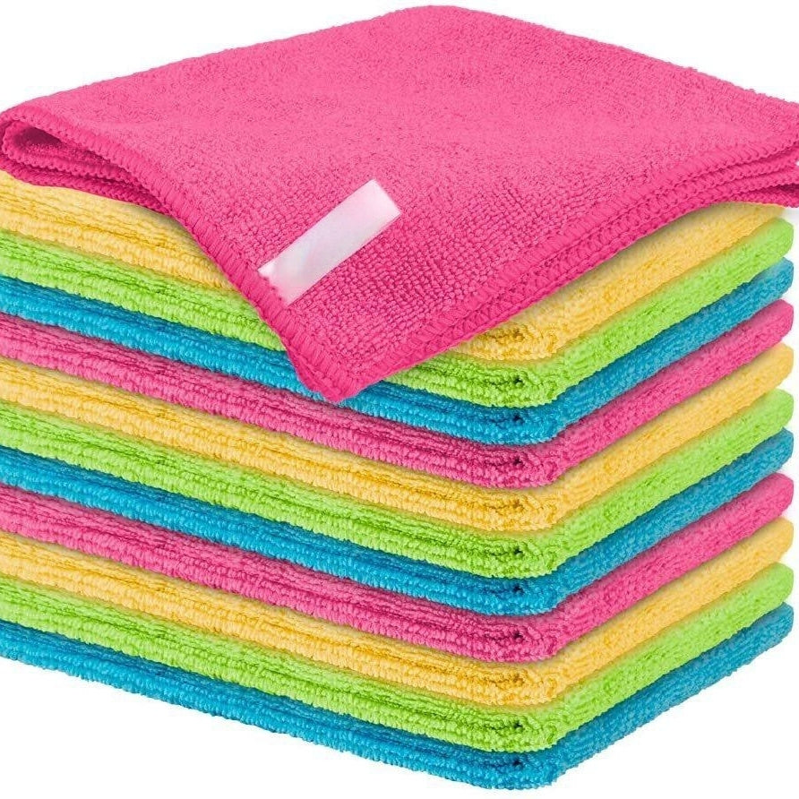 10pcs Microfiber Car Wash Towel Polishing Waxing Cloth
