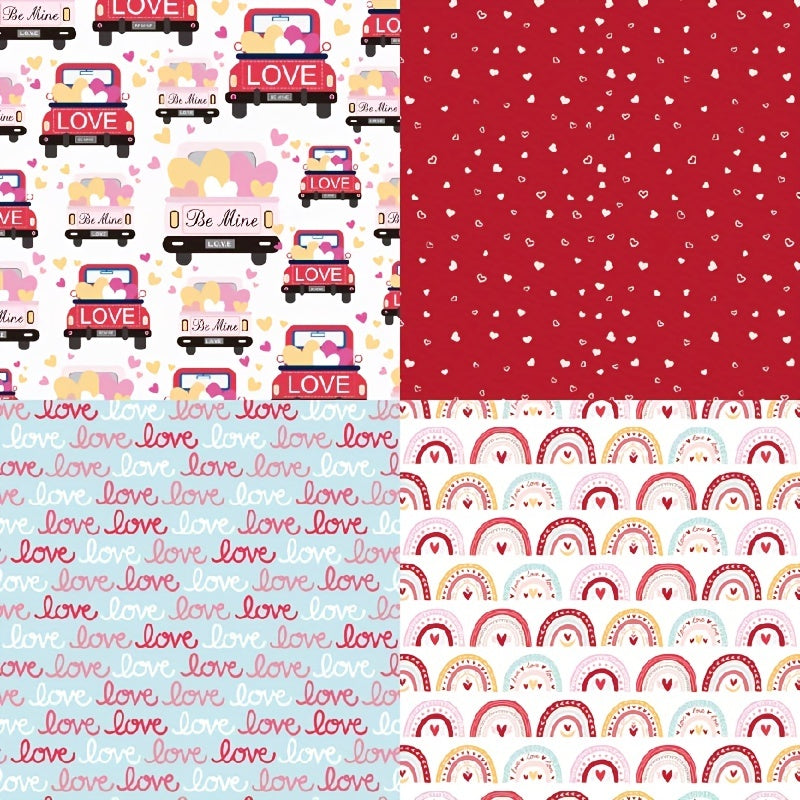 DIY Photo Album Scrapbook Material Paper Love Theme Background Paper 6 Inch