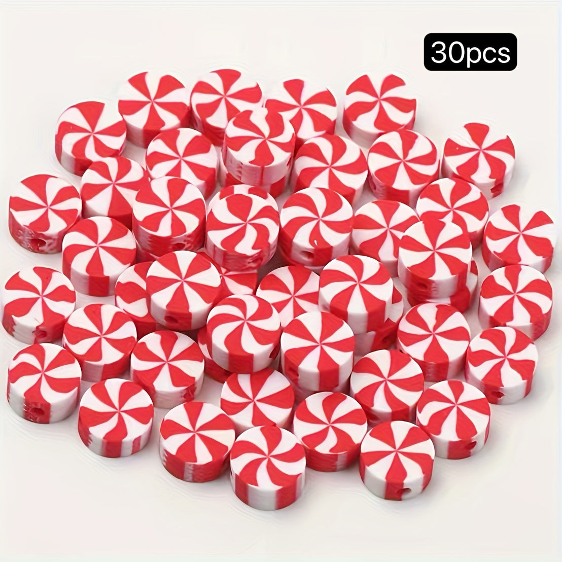 Christmas Series Polymer Clay Candy Beads for Jewelry Making DIY
