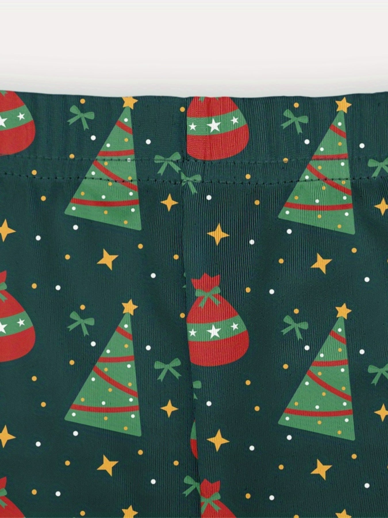 Girls' Christmas Stretch Leggings - Tight Fit & Ankle Length
