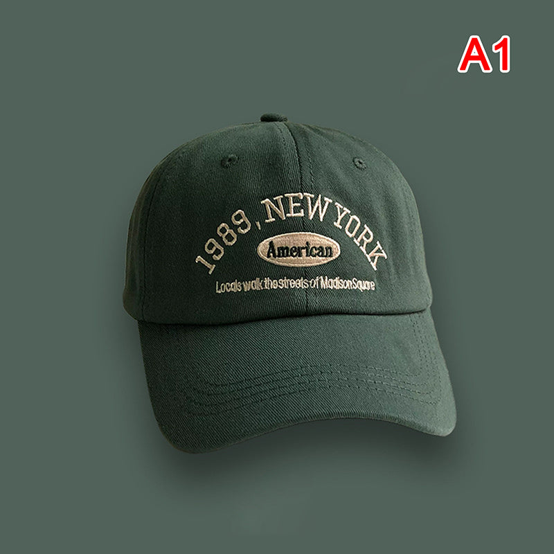 Retro Baseball Cap Women's Autumn Street Letter Embroidery Peaked Cap Summer Men