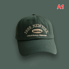 Retro Baseball Cap Women's Autumn Street Letter Embroidery Peaked Cap Summer Men