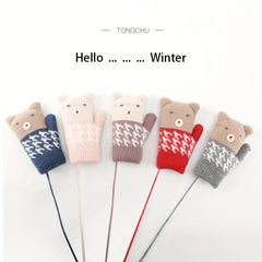 Kids Winter Warm Knitted Gloves