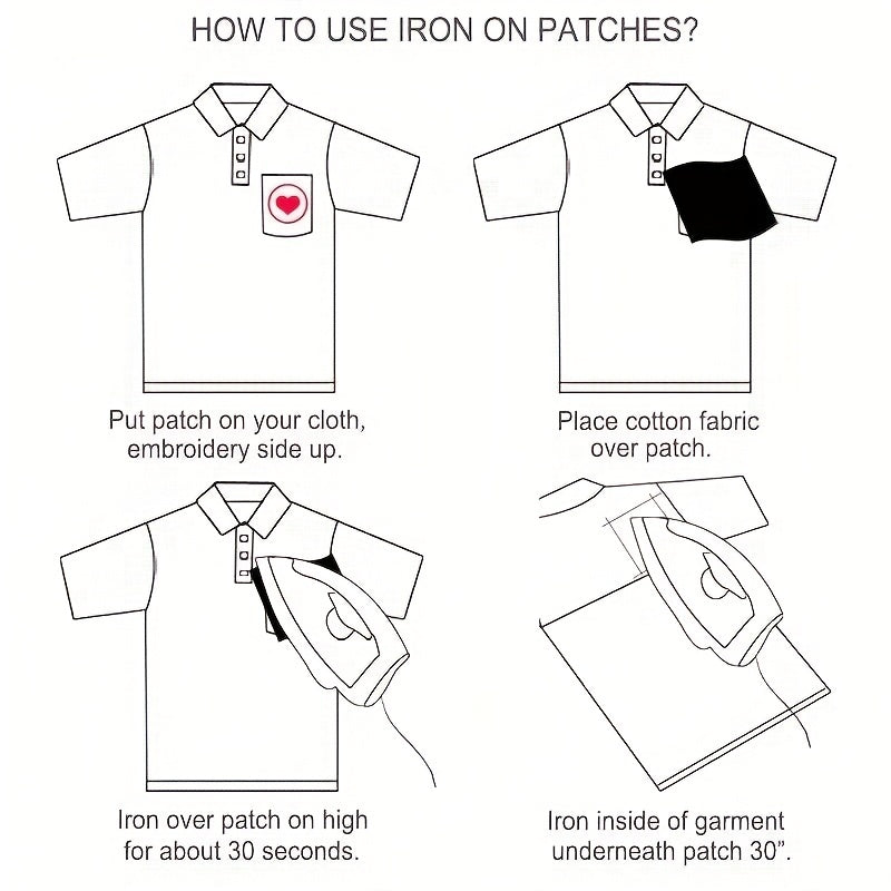 8pcs Halloween Iron On Patches Embroidered Applique Repair Patch DIY Craft