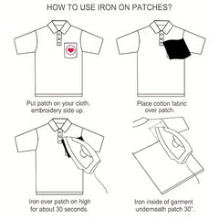 8pcs Halloween Iron On Patches Embroidered Applique Repair Patch DIY Craft