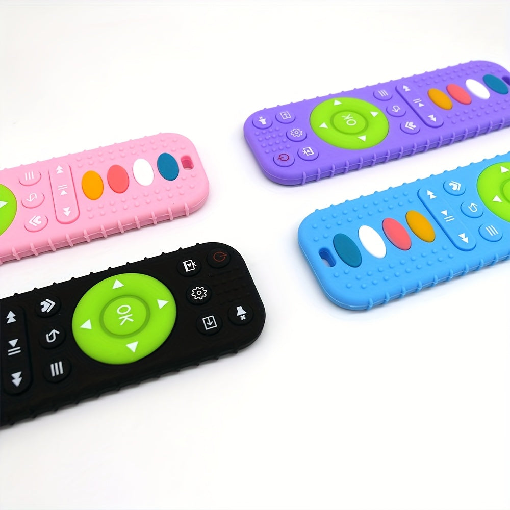 Baby Remote Control Shaped Teether Safe Silicone Reduces Biting Teething Toy